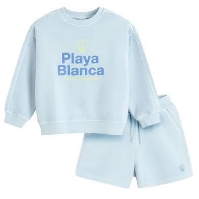 Cool Club, Komplet dziewczęcy, Bluza, Szorty, niebieski