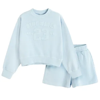 Cool Club, Komplet dziewczęcy, Bluza, Szorty, niebieski