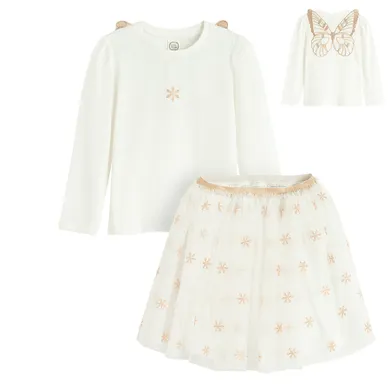 Cool Club, Komplet dziewczęcy, Bluzka z długim rękawem, Spódnica, mix