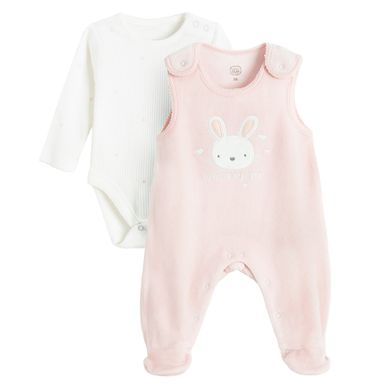 Cool Club, Komplet dziewczęcy, Body z długim rękawem, Śpiochy, mix