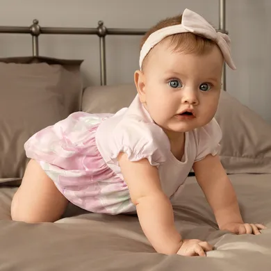 Cool Club, Komplet dziewczęcy, Body z krótkim rękawem, Opaska, różowy