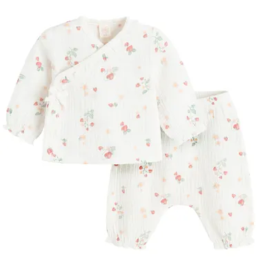 Cool Club, Komplet dziewczęcy, Kaftanik, Półśpiochy, biały