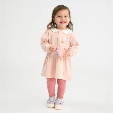 Cool Club, Komplet dziewczęcy, Sukienka z długim rękawem, Legginsy, różowy, Hello Kitty