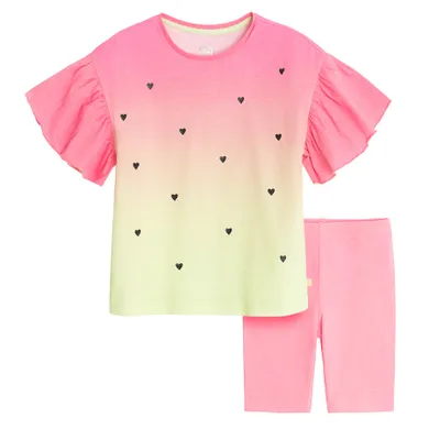 Cool Club, Komplet dziewczęcy, T-shirt, Legginsy kolarki, mix