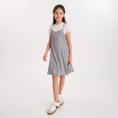 Cool Club, Komplet dziewczęcy, T-shirt, Sukienka na ramiączka, mix