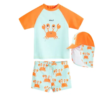 Cool Club, Komplet kąpielowy chłopięcy, Czapka safari, UV 50, mix