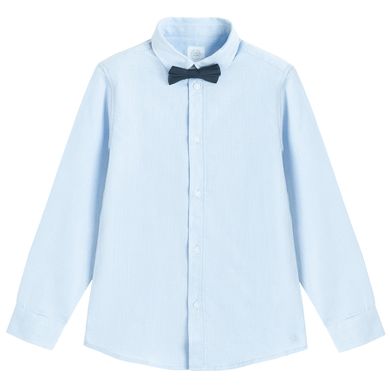 Cool Club, Koszula chłopięca z długim rękawem, slim fit, Mucha, niebieska