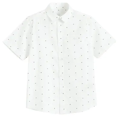 Cool Club, Koszula chłopięca z krótkim rękawem, regular, biała