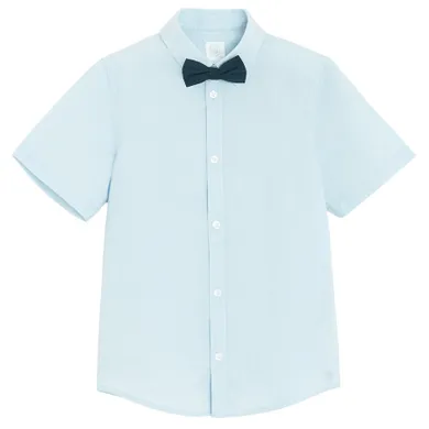 Cool Club, Koszula chłopięca z krótkim rękawem, regular, Mucha, niebieska