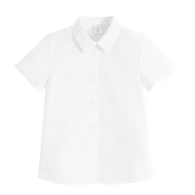 Cool Club, Koszula dziewczęca z krótkim rękawem, biała