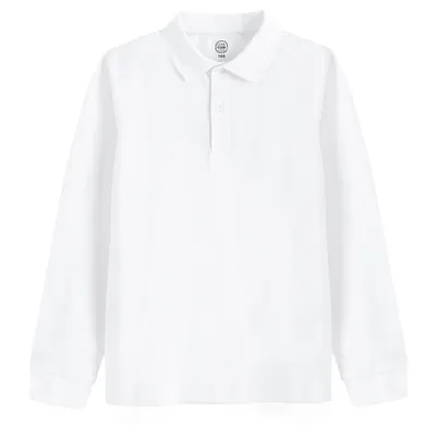 Cool Club, Koszulka polo chłopięca z długim rękawem, biała