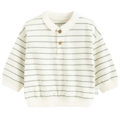 Cool Club, Koszulka polo chłopięca z długim rękawem, ecru