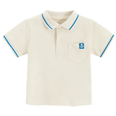Cool Club, Koszulka polo chłopięca z krótkim rękawem, beżowa