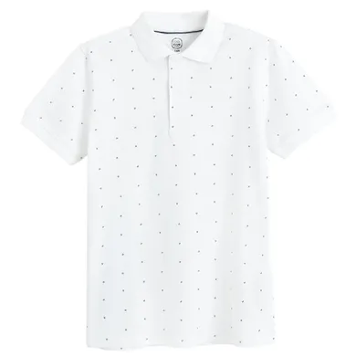 Cool Club, Koszulka polo chłopięca z krótkim rękawem, biała