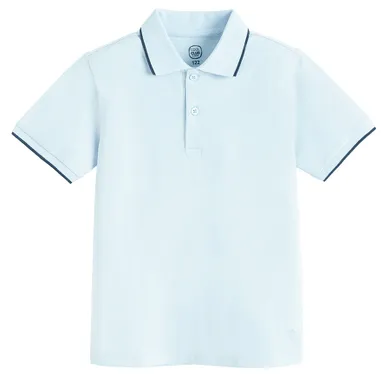 Cool Club, Koszulka polo chłopięca z krótkim rękawem, niebieska
