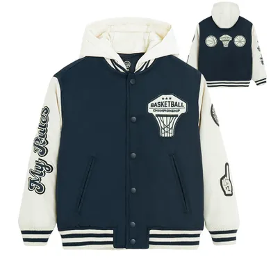 Cool Club, Kurtka bejsbolówka chłopięca z kapturem, mix