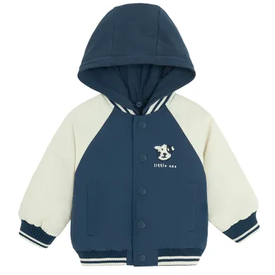 Cool Club, Kurtka bejsbolówka chłopięca z kapturem, rozpinana, niebieska