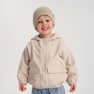 Cool Club, Kurtka chłopięca z kapturem, beżowa