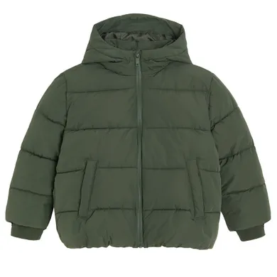 Cool Club, Kurtka chłopięca z kapturem, ocieplana, zielona