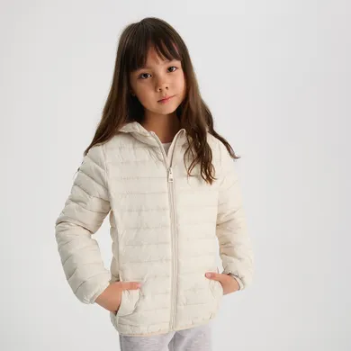 Cool Club, Kurtka dziewczęca z kapturem, ecru