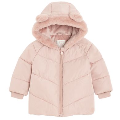 Cool Club, Kurtka dziewczęca z kapturem, ocieplana, różowa
