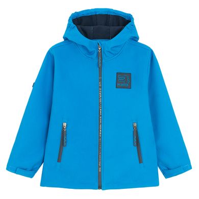 Cool Club, Kurtka softshell chłopięca z kapturem, niebieska
