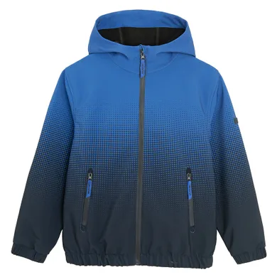 Cool Club, Kurtka softshell chłopięca z kapturem, niebiesko-czarna