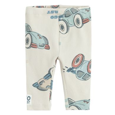 Cool Club, Legginsy chłopięce, prążkowane, beżowe