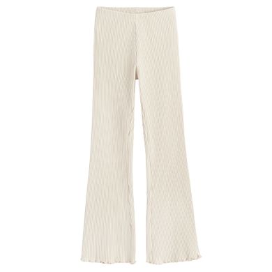 Cool Club, Legginsy dziewczęce, flare, prążkowane, beżowe