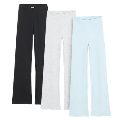 Cool Club, Legginsy dziewczęce, flare, prążkowane, mix, zestaw, 3 szt.
