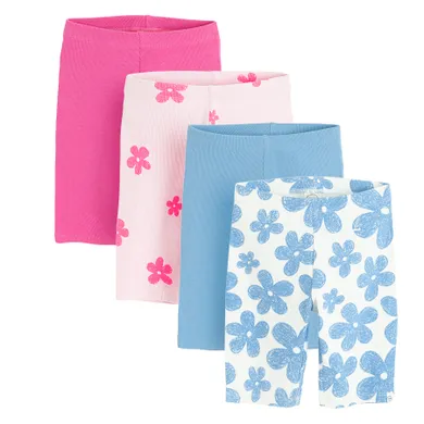 Cool Club, Legginsy dziewczęce, kolarki, prążkowane, mix, zestaw, 4 szt.