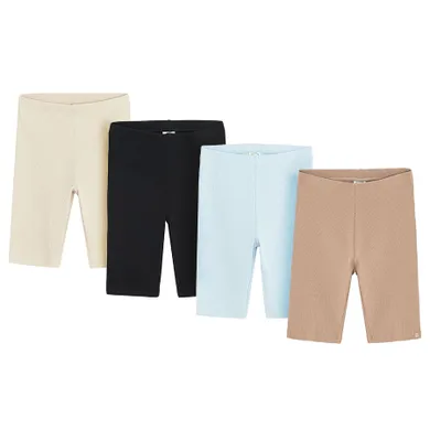 Cool Club, Legginsy dziewczęce, kolarki, prążkowane, mix, zestaw, 4 szt.