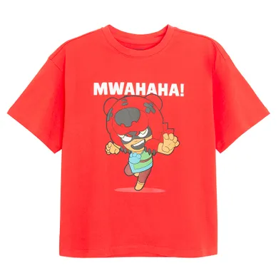 Cool Club, Luźny t-shirt dziewczęcy, czerwony, Brawl Stars