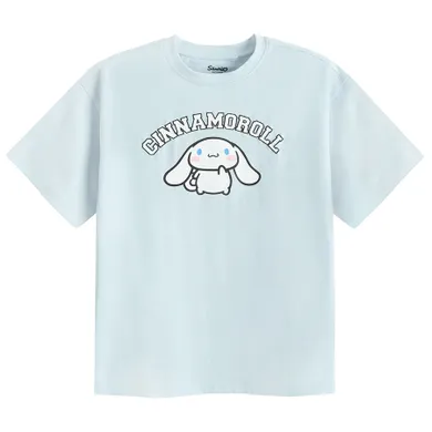 Cool Club, Luźny t-shirt dziewczęcy, niebieski, Hello Kitty and Friends