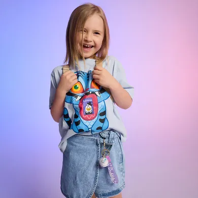 Cool Club, Luźny t-shirt dziewczęcy, niebieski, K-Pop Demon Hunters