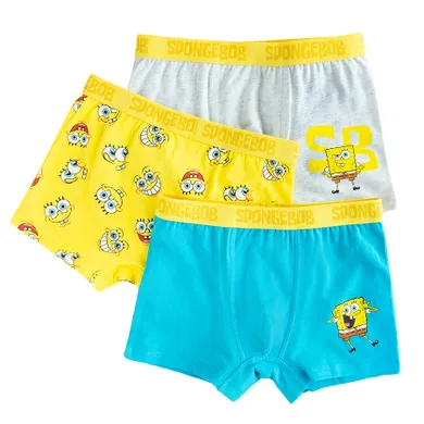 Cool Club, Majtki bokserki chłopięce, mix, SpongeBob, zestaw, 3 szt.