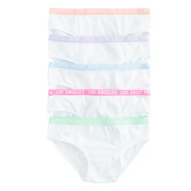 Cool Club, Majtki figi dziewczęce, białe, zestaw, 5 szt.