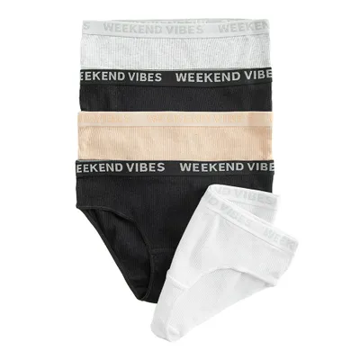 Cool Club, Majtki figi dziewczęce, prążkowane, mix, zestaw, 5 szt.