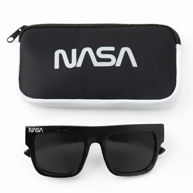 Cool Club, Okulary przeciwsłoneczne chłopięce, Etui, czarne, NASA