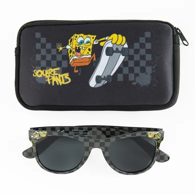 Cool Club, Okulary przeciwsłoneczne chłopięce, Etui, czarne, SpongeBob