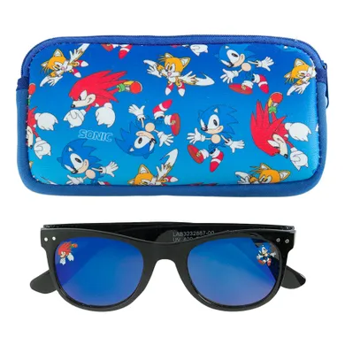 Cool Club, Okulary przeciwsłoneczne chłopięce, Etui, niebieski, Sonic the Hedgehog