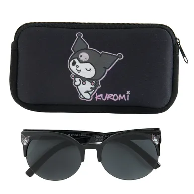 Cool Club, Okulary przeciwsłoneczne dziewczęce, Etui, czarne, Kuromi
