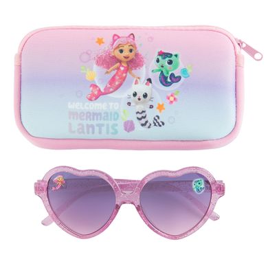 Cool Club, Okulary przeciwsłoneczne dziewczęce, Etui, różowe, Koci Domek Gabi