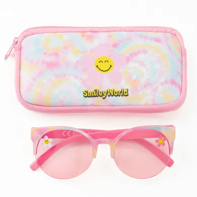 Cool Club, Okulary przeciwsłoneczne dziewczęce, Etui, różowe, SmileyWorld
