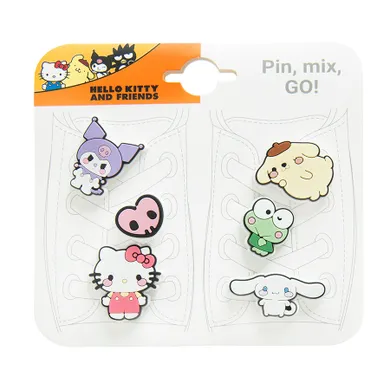 Cool Club, Ozdoby do butów dziewczęce, mix, Hello Kitty and Friends, zestaw, 6 szt.