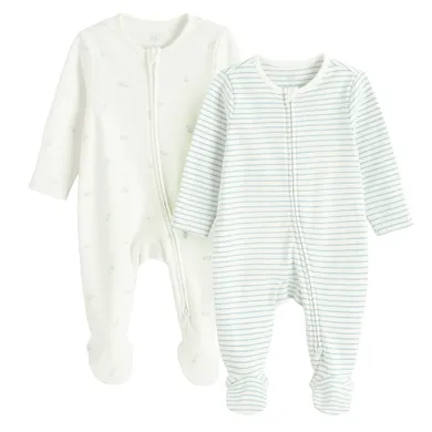 Cool Club, Pajac chłopięcy, biały, zestaw, 2 szt.