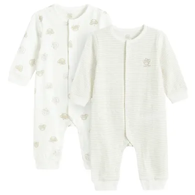 Cool Club, Pajac chłopięcy, biały, zestaw, 2 szt.