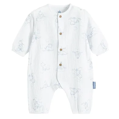 Cool Club, Pajac chłopięcy, muślinowy, biały, Dumbo