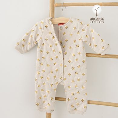 Cool Club, Pajac dziecięcy, bawełna organiczna, beżowy, Fisher-Price