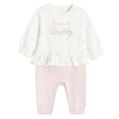 Cool Club, Pajac dziewczęcy, biało-różowy